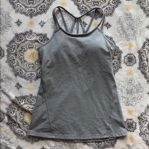 Athleta Light Grey Built-in Tank Top